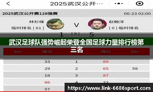 武汉足球队强势崛起荣登全国足球力量排行榜第三名